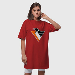 Футболка женская-платье Pittsburgh Penguins, цвет: красный — фото 2