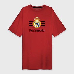 Футболка женская-платье Real Madrid Lines, цвет: красный