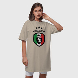 Футболка женская-платье Forza Juventus, цвет: миндальный — фото 2