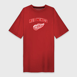 Футболка женская-платье Detroit Red Wings, цвет: красный