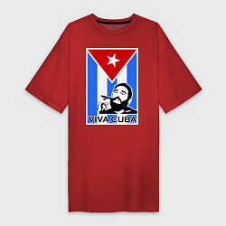 Женская футболка-платье Fidel: Viva, Cuba!
