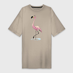Женская футболка-платье Гордый фламинго