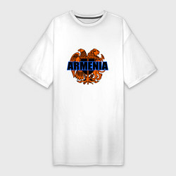 Футболка женская-платье Армения, цвет: белый