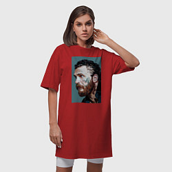 Футболка женская-платье Том Харди Ван Гога, цвет: красный — фото 2