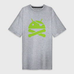 Футболка женская-платье Android super user, цвет: меланж