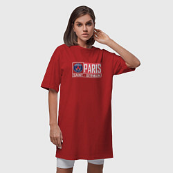 Футболка женская-платье Paris Saint-Germain - New collections, цвет: красный — фото 2