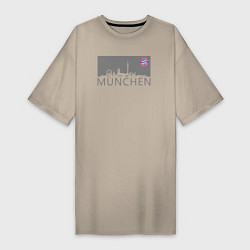 Женская футболка-платье Bayern Munchen - Munchen City grey 2022