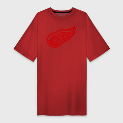 Футболка женская-платье Detroit Red Wings: Pavel Datsyuk, цвет: красный