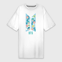 Женская футболка-платье BTS Army Floral