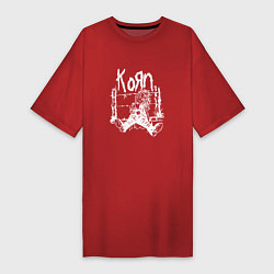 Футболка женская-платье Korn, цвет: красный