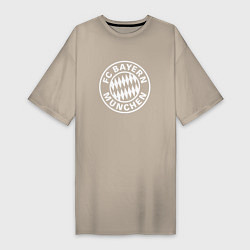 Футболка женская-платье FC Bayern Munchen, цвет: миндальный