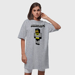 Футболка женская-платье Minecraft Batman, цвет: меланж — фото 2