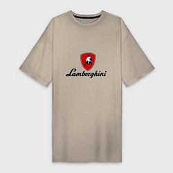 Женская футболка-платье Logo lamborghini