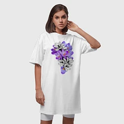 Футболка женская-платье Krokus Flower, цвет: белый — фото 2