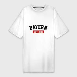 Футболка женская-платье FC Bayern Est. 1900, цвет: белый
