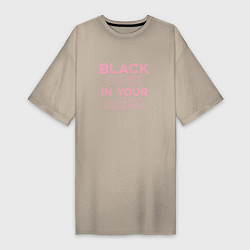 Женская футболка-платье Black Pink in youe area