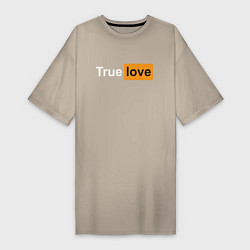 Футболка женская-платье True Love, цвет: миндальный