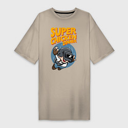 Женская футболка-платье Super chiken dinner