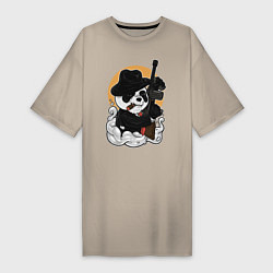 Женская футболка-платье Гангстер Панда