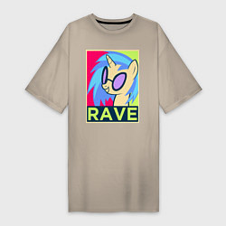 Женская футболка-платье DJ Pon-3 RAVE