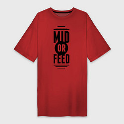 Женская футболка-платье Mid or feed