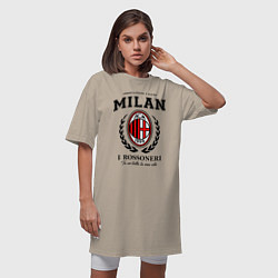 Футболка женская-платье Milan: I Rossoneri, цвет: миндальный — фото 2