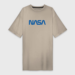 Футболка женская-платье NASA, цвет: миндальный