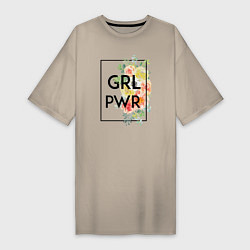 Женская футболка-платье GRL PWR
