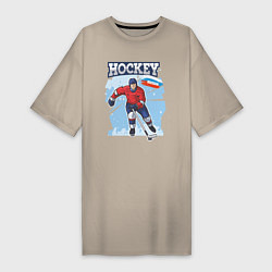 Женская футболка-платье Хоккей Russia