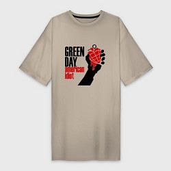 Женская футболка-платье Green Day: American idiot