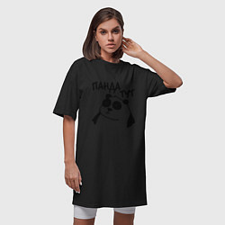 Футболка женская-платье Панда тут, цвет: черный — фото 2