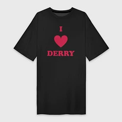 Футболка женская-платье I Love Derry, цвет: черный