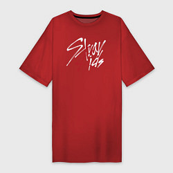 Футболка женская-платье Stray Kids, цвет: красный