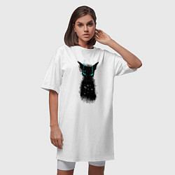 Футболка женская-платье Dark Cat, цвет: белый — фото 2
