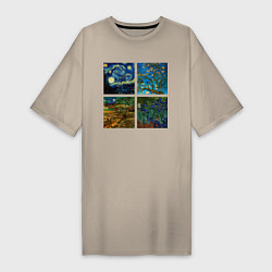 Женская футболка-платье Ван Гог картины