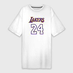 Футболка женская-платье Lakers 24, цвет: белый