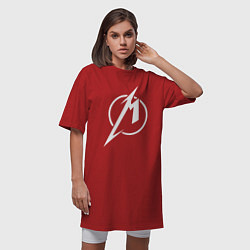 Футболка женская-платье Metallica, цвет: красный — фото 2
