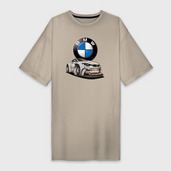 Женская футболка-платье BMW оскал