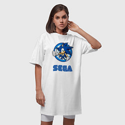 Футболка женская-платье SONIC SEGA, цвет: белый — фото 2
