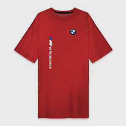 Футболка женская-платье BMW M PERFORMANCE 2020, цвет: красный
