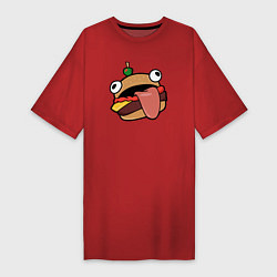 Футболка женская-платье Fortnite Burger, цвет: красный