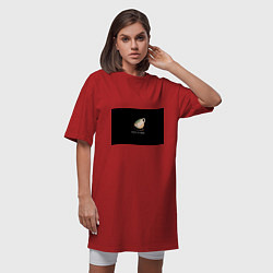 Футболка женская-платье Опьять на завод, цвет: красный — фото 2