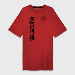 Футболка женская-платье MERCEDES-BENZ AMG, цвет: красный