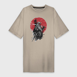 Женская футболка-платье Японский самурай