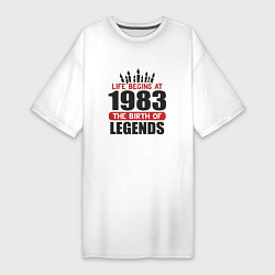 Женская футболка-платье 1983 - рождение легенды