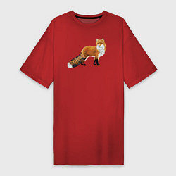 Женская футболка-платье Рыжая лиса