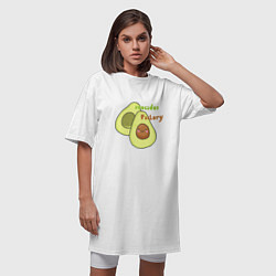 Футболка женская-платье Avocados factory, цвет: белый — фото 2