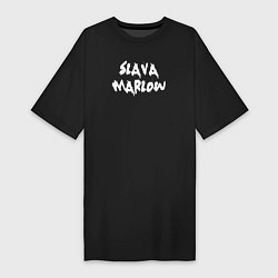 Футболка женская-платье Slava Marlow, цвет: черный