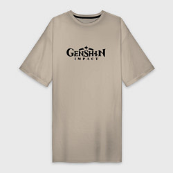 Женская футболка-платье Genshin Impact Logo Z