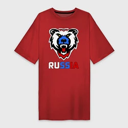 Женская футболка-платье Русский медведь